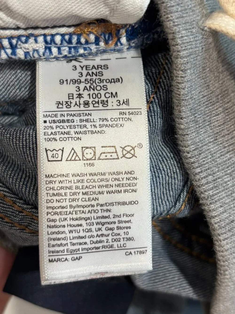 Gap Slim Pull On Jeans Medium Wash Boys 3T